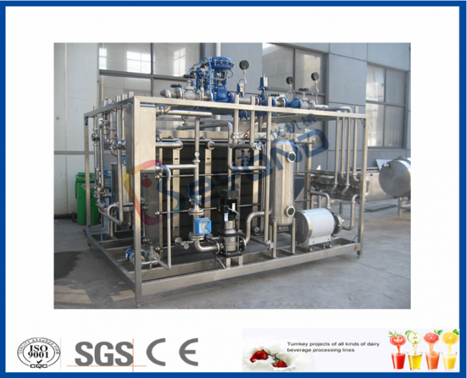 SUS304 Small Scale Milk Pasteurization Equipment , PLC Touch Screen