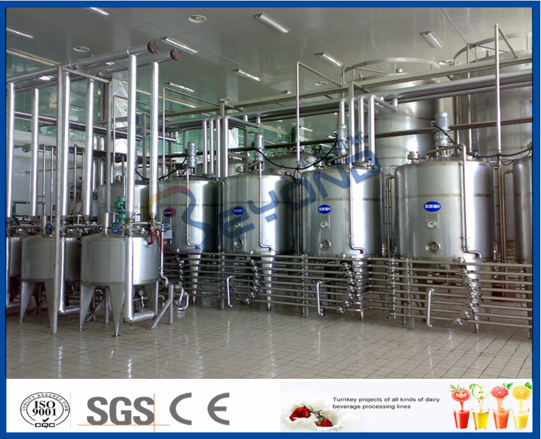 Full Automatic Industrial Yogurt Making Machine For Dairy Plant Project 2000L 20000LPH