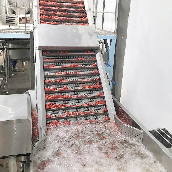 Full / Semi Automatic Tomato Processing Equipment For Tomato Processing ...