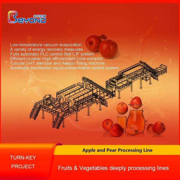 SUS304 / SUS316L Complete Apple Processing Line , Fruit Juice Equipment
