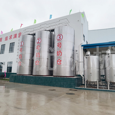 Food Grade Stainless Steel Refrigerated Milk Silo Tank 500ton 1000ton