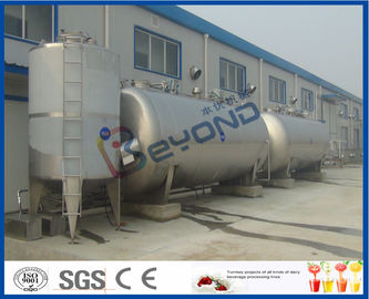 Stainless Steel Large Outdoor Juice Storage Tank , Milk Storage Tank With SUS304 SUS316