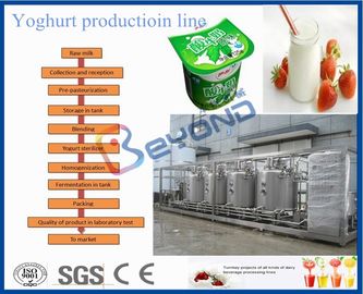 Full Auto Milk Manufacturing Plant , Yoghurt Processing Line Yogurt Making Machine