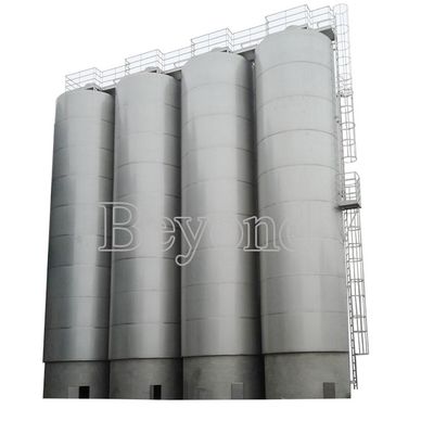 200m3 Outdoor SS Milk Tank Silo Double Layer With Level Indicator Meter