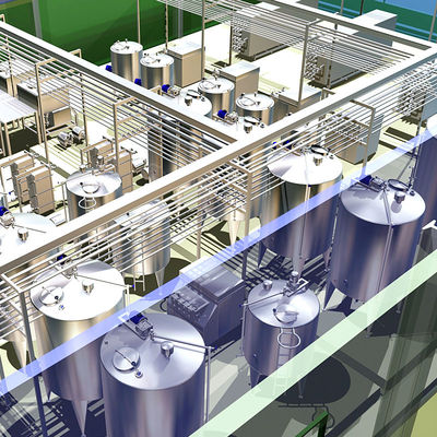 Auto Blending Pasteurized Milk Dairy Processing Plant Equipment
