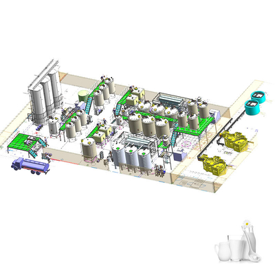 ISO CE SGS Milk Production Machine , 250ml Aseptic Pouch Packing Milk Dairy Plant Machinery